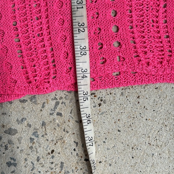 SHEIN Pink Crochet Slip-Style Swimsuit Cover Up Size Medium - Picture 9 of 10